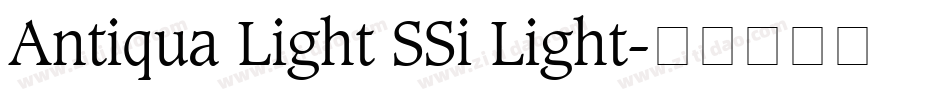 Antiqua Light SSi Light字体转换